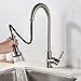 VCCUCINE Commercial High Arc Stainless Steel Single Handle Pull Down Sprayer Brushed Nickel Kitchen Sink Faucet, Pull Out Kitchen Faucet
