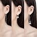 925 Sterling Silver Tassel Drop Earrings Long CZ Droplet Dangle Threader Earrings for Women