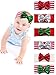 Tatuo 6 Pieces Christmas Glitter Bows Baby Girl Headbands Sequin Head Wraps Hair Accessories for Toddlers Infants Newborns