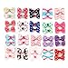 40 Pcs Ribbon Hair Bow Clips Printed Pattern Hairpins Non-slip Hair Barrettes Hair Accessories for Dogs or Women