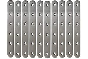 TEJATAN - Straight Steel Brace (Also Known as - Straight Bracket, Straight Metal Bracket, Steel Straight Brace, Steel Straight Brackets) (Set of 10)