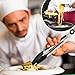 Kitchen Tongs for Cooking Serving - Heavy Duty Stainless Steel BBQ Grill and Salad Serving Food Tong with Non Stick Silicone Head and Non Slip Grip plus Built in Locking O-Ring, 9 and 12 inch Set of 2