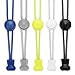 AIXMEET 5 Pairs No Tie Elastic Lock Shoelaces for Adults, Kids, Older Generation, Runners(Black, White, Gray, Blue, Yellow)