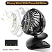 ESEOE Clip on Fan, USB Or 2600mAh Rechargeable Battery Operated Fan Small Desk Fan with 4 Speeds, 360 Degree Rotation Portable Stroller Fan for Baby S (Black)