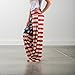 4th of July Women's American Flag Drawstring Wide Leg Pants Leggings (US 2/S, Red)