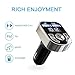 Niukamo Bluetooth FM Transmitter for Car Blue Tooth Receiver Charger MP3 Player in-Car Quickly Charging Wireless Stereo Radio Adapter Kit Hands Free Calling Dual USB Ports Charge 5V