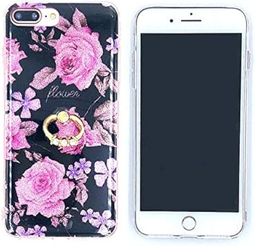Phone Case Rose Pattern Ring Holder Cover For Apple Iphone 6 Plus 6s Plus 5 5 Buy Online At Best Price In Uae Amazon Ae
