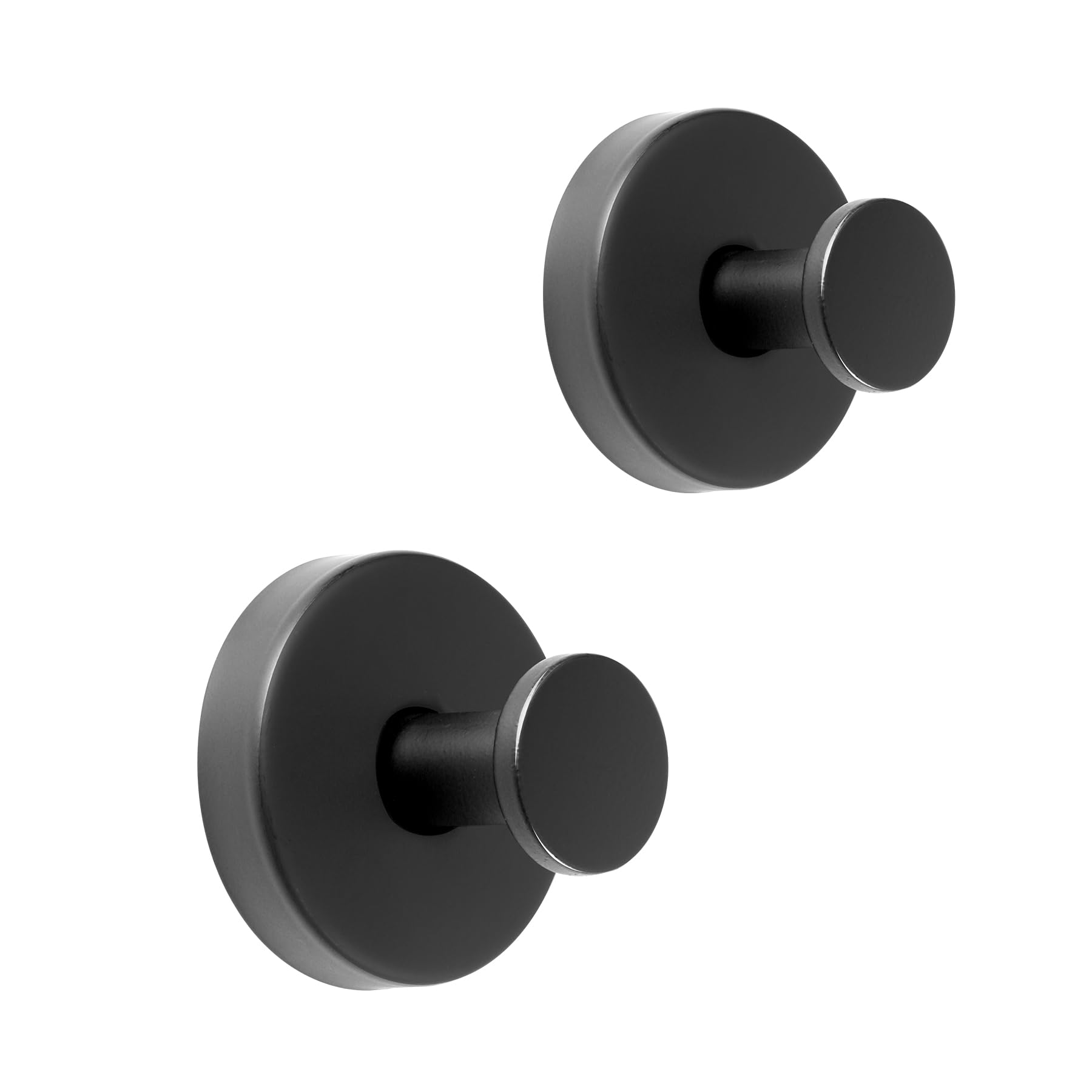 Suction Cup Hooks 2-Pack - Heavy Duty Metal Shower Hooks For Loofah, Towels, Robes - Waterproof Removable