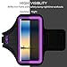 SOSONS Armband for Samsung Galaxy Note 8/9/10/20+,Galaxy S22/S21/S10/S9/S8+, Water Resistant Sports Gym Armband Case for Samsung Galaxy Note/S/A/F Series,with Card Pockets and Key Slot(Purple)