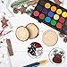 AGEOMET Natural Wood Slices 24pcs 3.5-4 Inches Craft Unfinished Wood Kit for DIY Handmade Arts Crafts Christmas Ornaments Wedding Decoration
