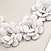 Q&Locket Colorful Chunky Flower Bib Choker Statement Necklace For Women (White)