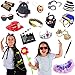 Kids Party Photo Booth Props - 15 Pc Set - Dress Up Props - Pretend Play Costumes - Costume Party by Tigerdoe