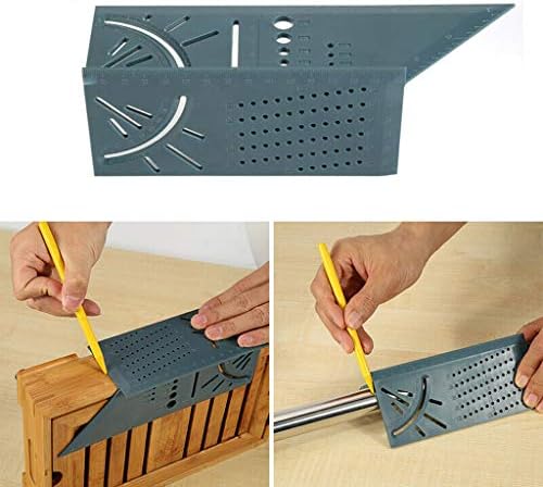 3D Mitre Angle Measuring Scriber, Woodworking Square Size Measure Tool with Gauge Ruler (2 xRuler)
