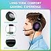 PANICKY Gaming Headset PS4, Xbox one Headset with mic, Headphone with LED Light/Noise Canceling Microphone/Soft Memory Earmuffs/Surround Sound.Compatible with PC, PS4, Xbox One, Nintendo Switch.thumb 2