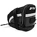 BV Strap-On Bike Bag with Reflective Material - Capacious Saddle Bag with Seperate Divider for Small Items & Room for All Your Essentials - Bike Pouch with Taillight Hanger for Maximum Safety