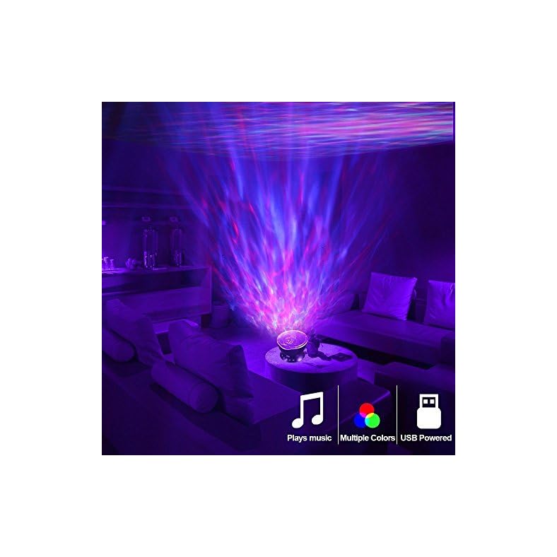 Elecstars Bluetooth Night Light Speaker, Star Projector with Built in