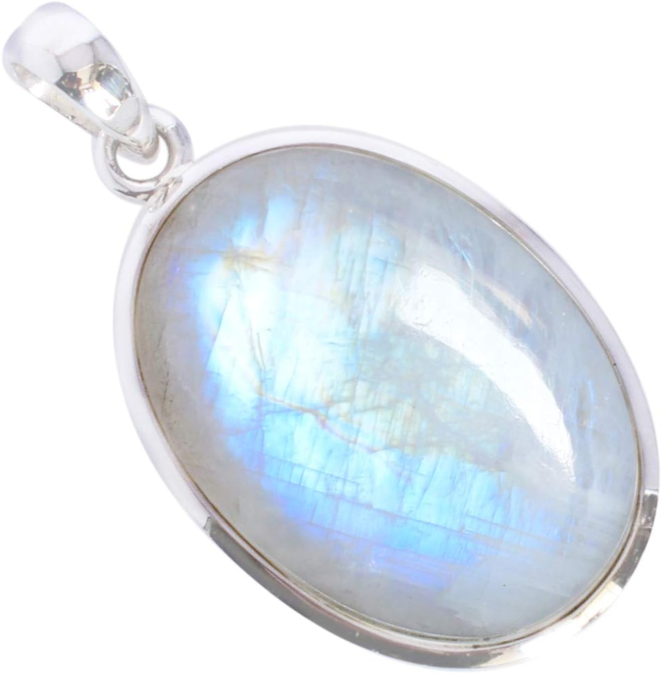 Rainbow Moonstone Gemstone 925 Solid Sterling Silver