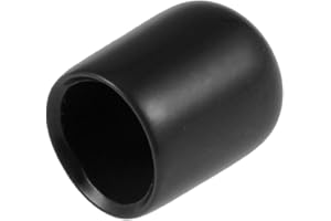 uxcell 20pcs Rubber End Caps 3/8"(9.5mm) ID Vinyl Round Tube Bolt Cap Cover Thread Protectors Black