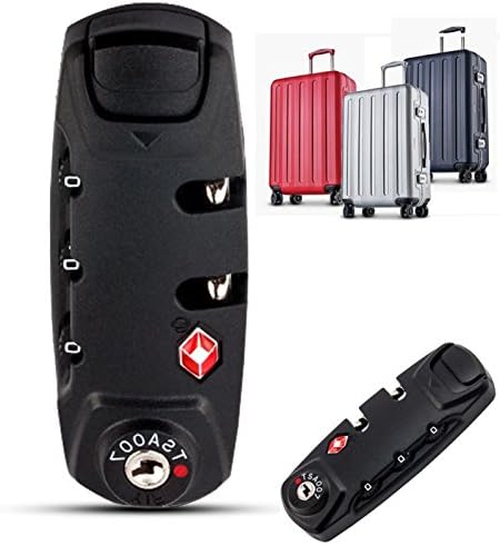 Shomy 8.3 * 3.1cm 3 Digit Combination Padlock TSA Lock Luggage Suitcase Travel Bag Code Lock Black Combination Lock