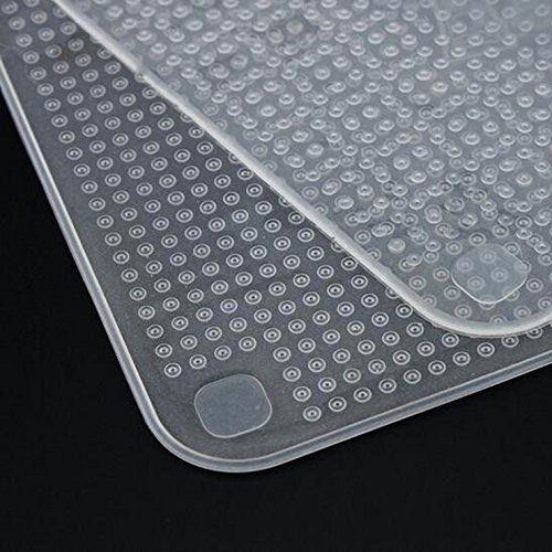 Kitchen Wonders Silicone Eco Stretch Lids, Reusable 4 Pack Food Wrap Seal Covers, Dishwasher & Microwave safe, Keep Food Fresh, Environmental Friendly Kitchen Wonders