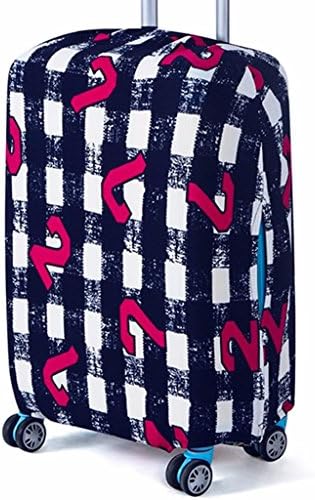 Suitcase Protector Anti-Scratch Elasticity Luggage Cover Black and White Mumbers 18-30 in