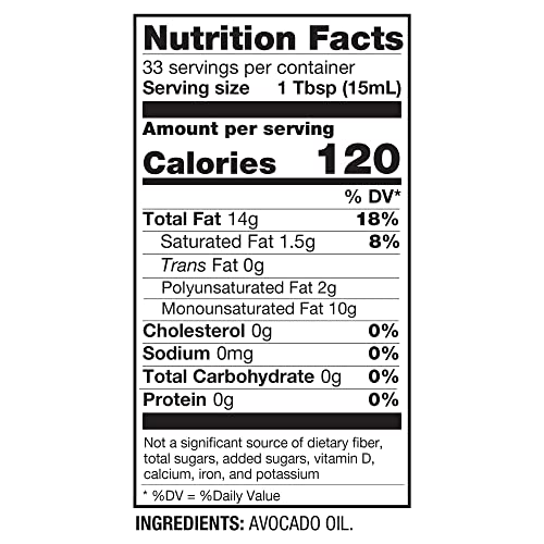 BetterBody Foods Refined Avocado Oil, NonGMO Cooking Oil, Kosher, Keto and Paleo Diet Friendly