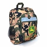 John Deere Boys' Trademark Backpack, Brown Camo