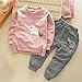 Weixinbuy Kid Girls Long Sleeve Pant Sets 2Pcs Elephant Sweatsuit Clothing Sets