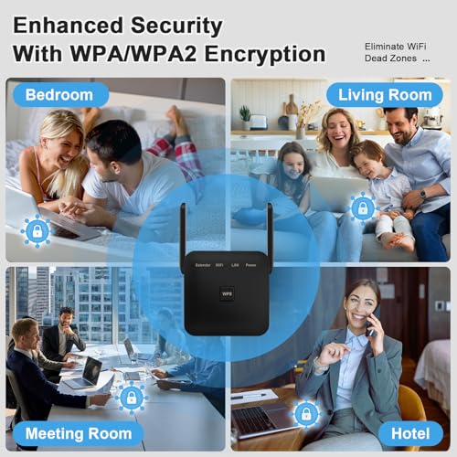 2026 WiFi Extender, WiFi Repeater, WiFi Booster, Covers Up to 9900 Sq.ft and 60 Devices, Internet Booster - with Ethernet Port, Quick Setup, Home Wireless Signal Booster