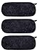 RAINBOW ROVERS Set of 3 Makeup Remover Cloths | Reusable & Ultra-fine Makeup Wipes | Suitable for All Skin Types | Removes Makeup with Water | Free Bonus Waterproof Travel Bag | Classic Black