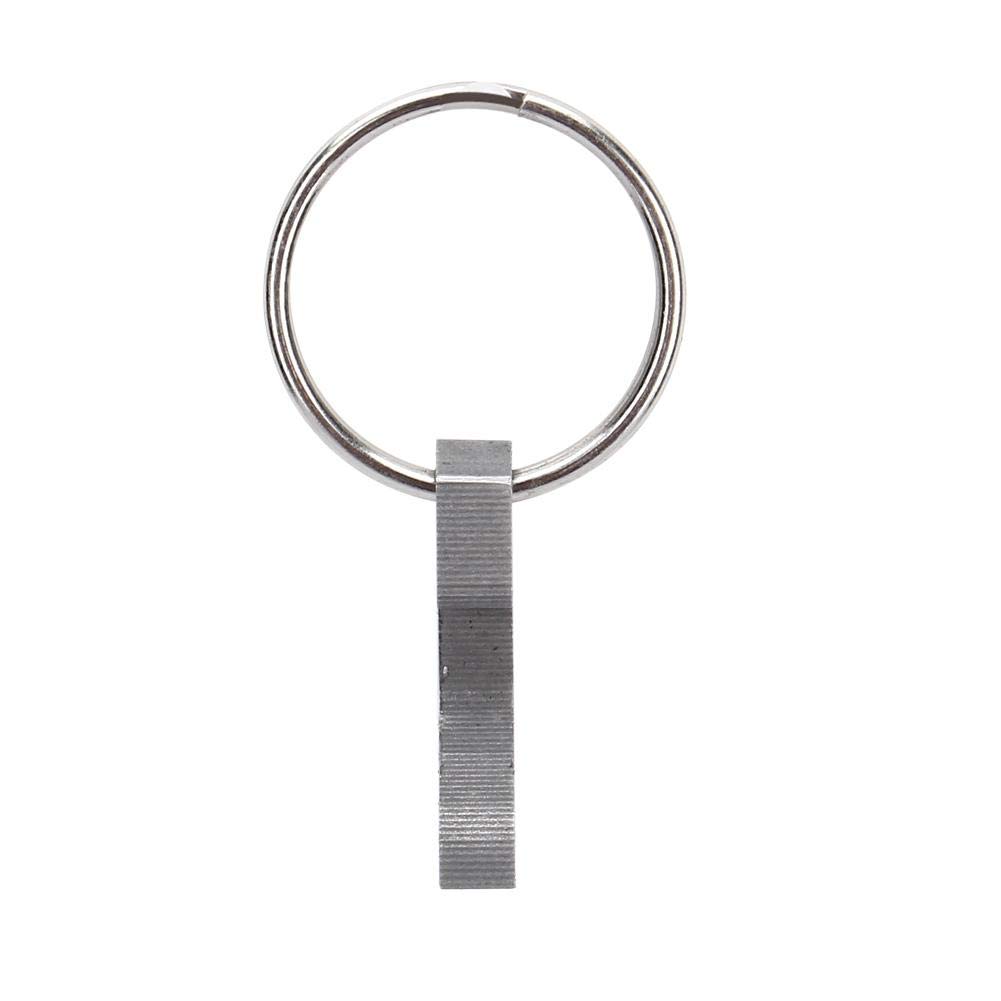 Yosoo 2 Pcs Stainless Steel Mini Flat Beer Bottle Opener Outdoor Survival Pocket Keychain Ring Tool Camping