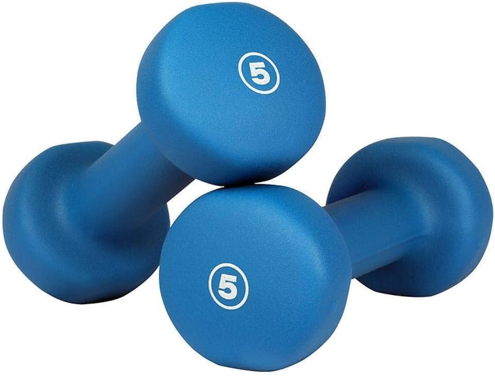 SLOUD Dumbbells,(Boxed in Pair)- (Choose of 1KG, 2KG, 3KG, 4KG, 5KG) for Home Gym Exercise, Fitness and Weights for Women and Men Anti-Rolled Dumbells