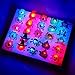 Coluans Halloween Treats 25P Halloween LED Ring Light Up Rings Toys Kids and Adults Glow in The Dark Halloween Party Favor for Kid LED Flash Rings Non Candy Gift Bag Fillers