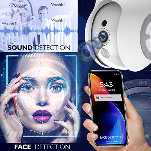 SereneLife 3MP Indoor Cloud Cam Smart Motion Tracking PTZ Face Detection Alexa Compatible