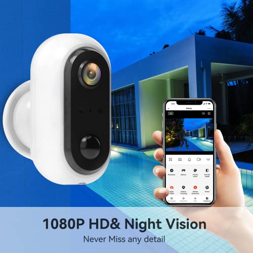 VENZ 2.4G Wireless Battery Powered Camera, for Home Security,Night