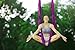 Aerial Yoga Swing Antigravity Trapeze Set - Flying Yoga Nylon Hammock Slips Anti-gravity Inversion Exercises Kit for Indoor & Outdoor with 50-inches Handles Extensions Straps Daisy Chain Included