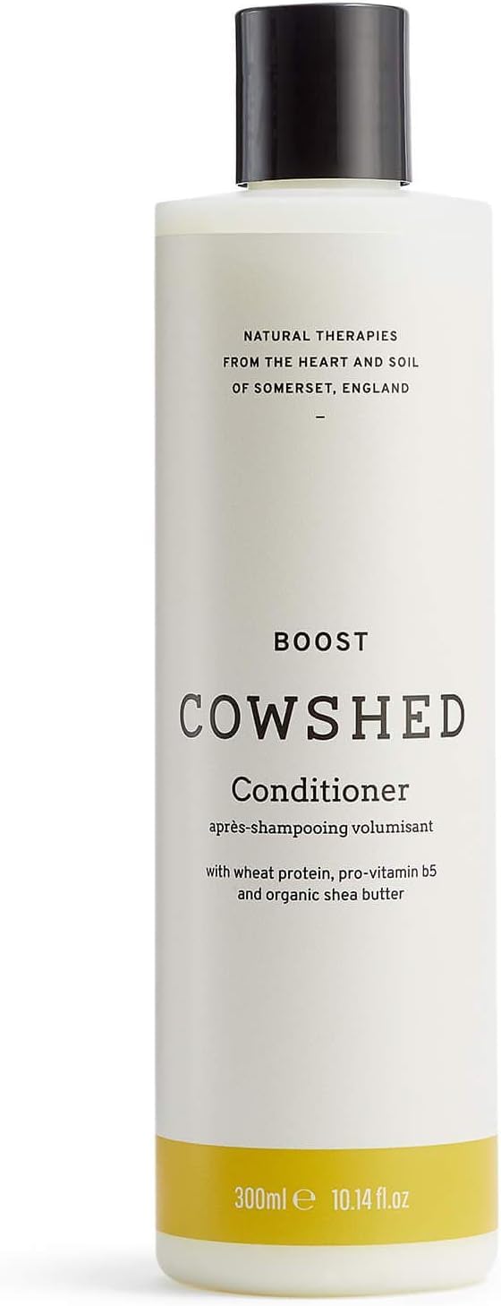 Cowshed Boost Conditioner 300ml | Volumising & Strengthening Conditioner for Fine Hair | Natural, Vegan, & Paraben Free | Cleansing & Detangling with Wheat Protein, Oat Extract, and Lemon
