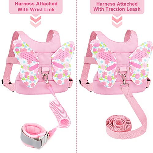 Accmor 3 in 1 Toddler Harness Leashes + Anti Lost Wrist Link, Kids