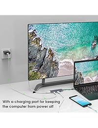USB C HUB, ICZI 10 en 1 USB Tipo C a HDMI VGA Converter, RJ-45 Ethernet Switch, USB 3.0 puertos, SD TF lector de tarjetas de memoria para MacBook Pro 2017 y otros tipo C portátil   cuerpo de aluminio (gris oscuro)