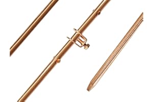 4 Pieces- 4' Grounding Rod - 3/8" Copper Bonded Ground Rod Wire Clamp | Great for Electric Fences, Antennas, Satellite Dishes
