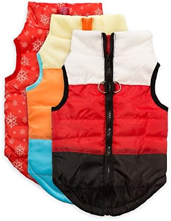 Petetpet Pet Dog Padded Coats and Sweaters Warm Vest Harness Jackets for Christmas Holiday Festive in Cold Winter Apply to Small Medium and Large Breed Dogs and Cat