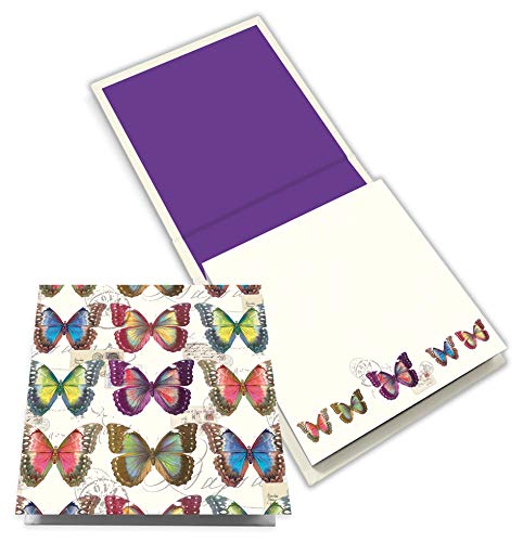 Quire Memo Block - Butterflies - 200 Pages - Size 115mm x 115mm