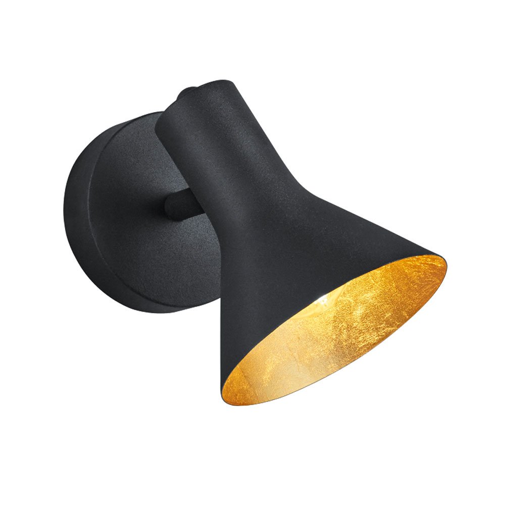 Reality Lamps, spot lamp, Metal, Black/Gold Spot 1-Light Black/Gold