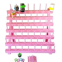 PeavyTailor Sewing Thread Rack Sewing Cone Storage Organizer Embroidery Thread Organizer - Pink