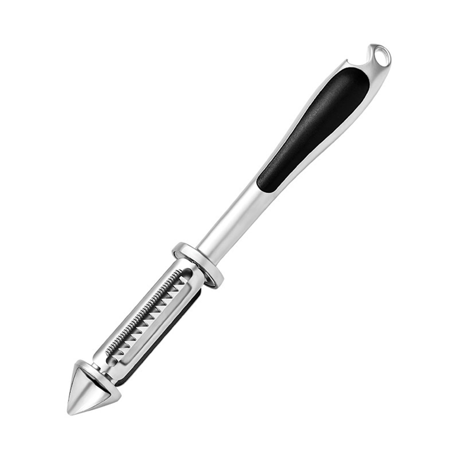 Kitchen Vegetable Peeler, Stainless Steel Potato Peelers for Kitchen, Fruit and Veggie Peeler, 5 and 1 Ultra Sharp Serrated Blade, Ergonomic and Non-Slip Handle