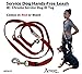 ActiveDogs Hands Free 7' Crossbody Premium Service Dog Leash w/Heavy Duty Chrome Do Not Pet ID Tag - Red