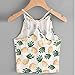 GBSELL Fashion Women Girl Summer Pineapple Print Tank Top Sexy Halter Top (S, Yellow)