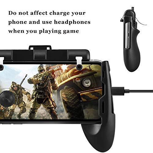 Newseego Mobile Game Controllers, [Upgraded] 6 in 1 Phone Gamepad and L1R1 Triggers, Sensitive Shoot Aim Joysticks Physical Buttons for Android & iOS for Knives Out/Rules of Survival - Thumbnail 2