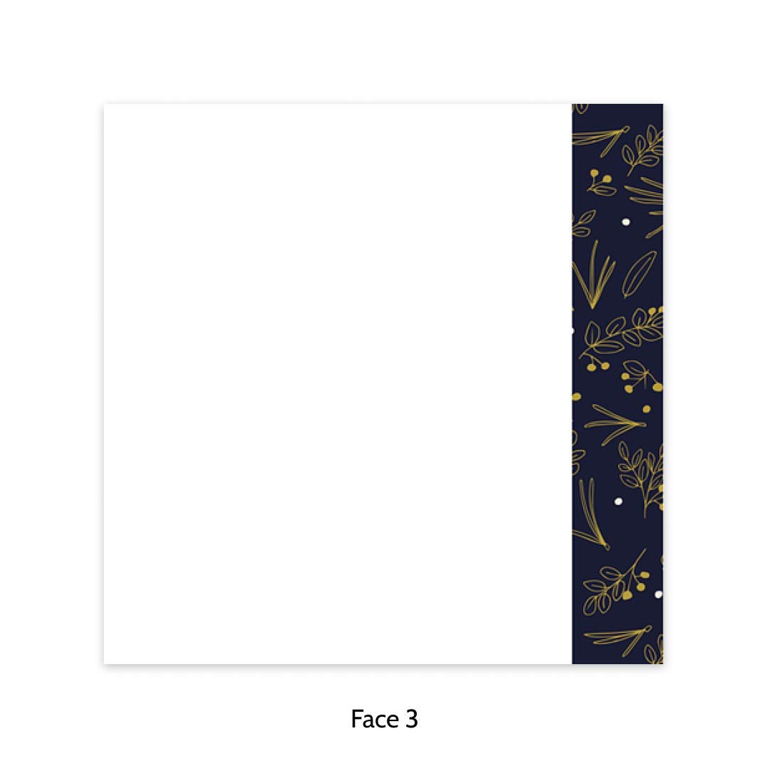 Carte De Voeux Lot De 16 Cartes Papier Haut De Gamme 16 Enveloppes Couleur Ivoire 14x14 Cm Pliee Ideal Pour Souhaiter La Bonne Annee Et Nouvel