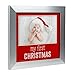 Lil Peach My First Christmas Silver and Red Photo Frame, Baby's First Christmas Picture Frame, Baby Holiday Keepsake, Gift For New And Expecting Parents